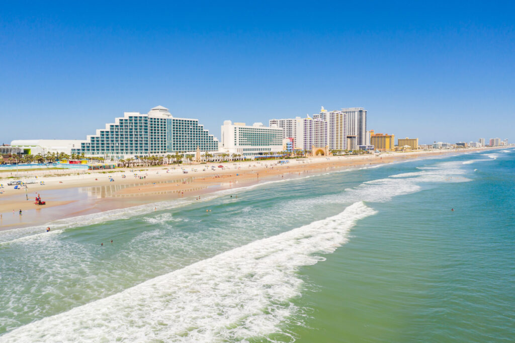 Daytona Beach reopening during Coronavirus Covid 19 pandemic social distancing