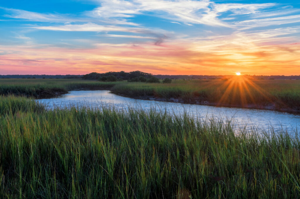 Sunset over Matanzas River in St. Augustine